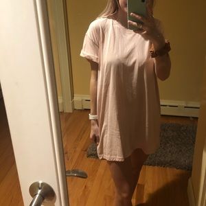 Pink tee shirt dress